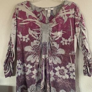 🟪Style & Co plus size  pretty purple & silver top